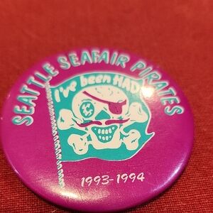 Seattle Seafair Pirates Button 1993/1994 - Lapel/Hat Pin Jewelry/Accessories